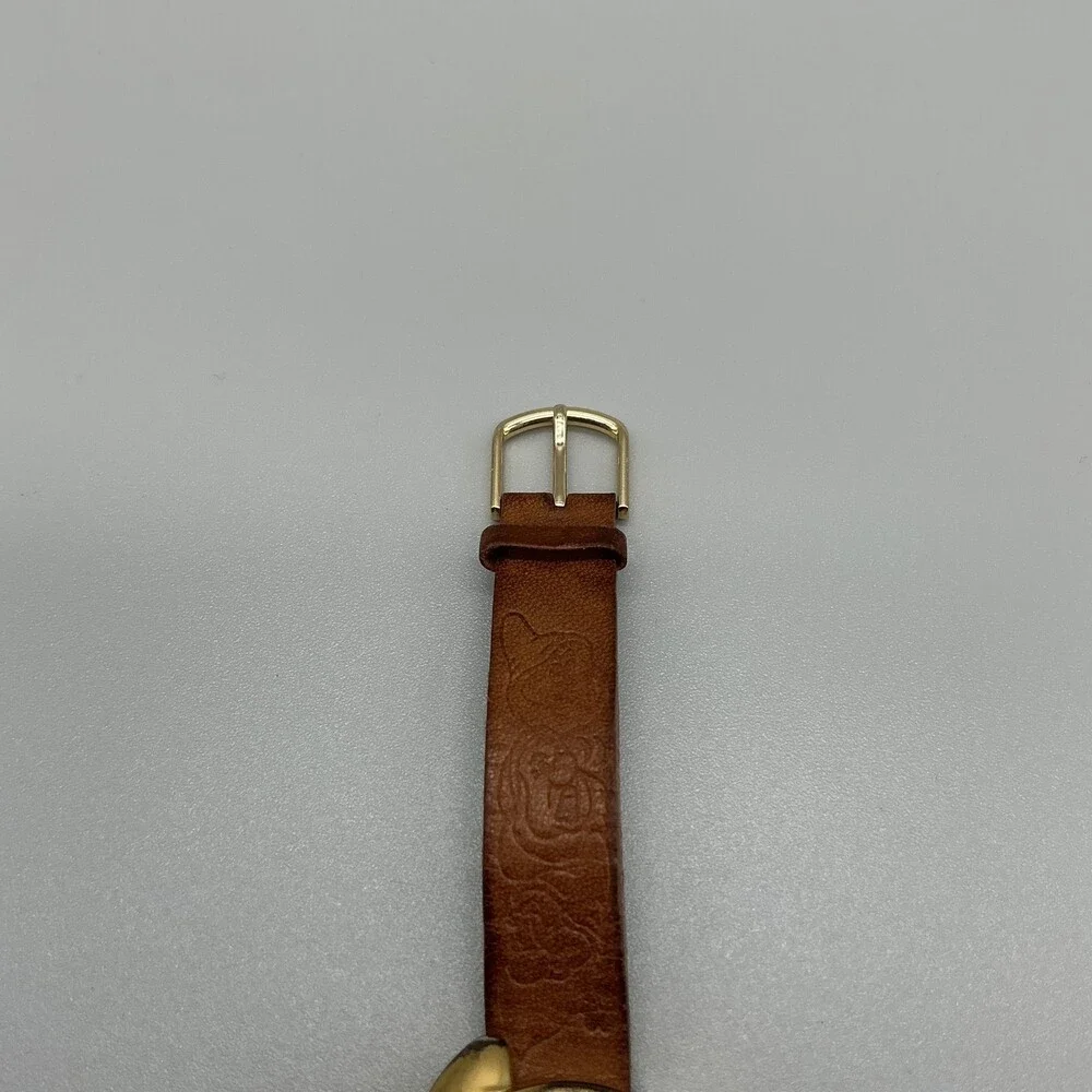 Vintage Timex Unisex Watch 33mm Dopey Disney Brown Leather Strap New Battery
